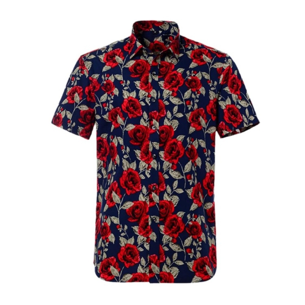 (A11) Coofandy Short Sleeve Button Down Tropical Aloha Floral Shirt, Size M, NWT